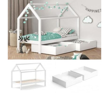LIT MONTESSORI 90x200 CM AVEC TIROIR RANGEMENT