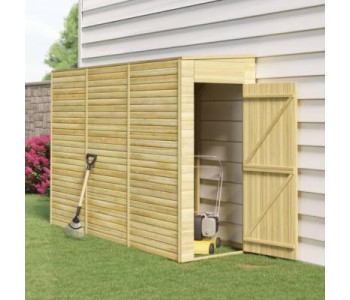 ABRI DE JARDIN EN BOIS ADOSSE A UN MUR
