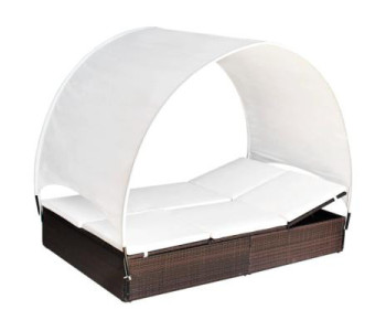 CHAISES LONGUES ET TRANSATS RESINE TRESSEE MARRON